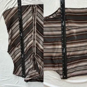 90s‎ Vintage Giorgio Fiorlini Collection Striped Satin Sleeveless Blouse Medium thumbnail 5