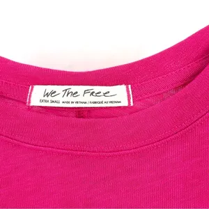 WE THE FREE PEOPLE Cassidy Hot Pink Short Sleeve Basic Relaxed Boxy Fit T Shirt thumbnail 5