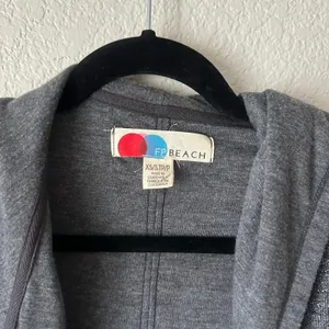 Free People Grey Slouchy Long Sweater Cardigan Duster Knit thumbnail 7