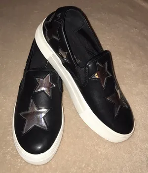 ✨Steven by Steve Madden Black Silver Star slip ons thumbnail 1