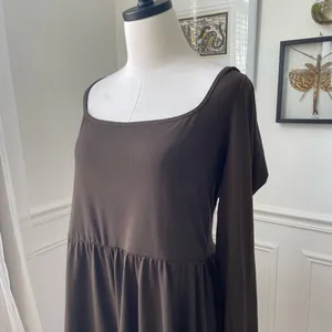 Urban Outfitters Savannah Long Sleeve Knit Romper Brown XL thumbnail 6