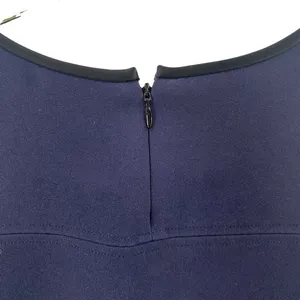 Wilfred Le Fou XS Scuba Shirt Dress Dark Blue Black Contrast Old Money‎ Preppy thumbnail 5
