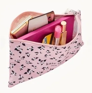 Kate Spade Pink Floral Cosmetic Pouch • Travel Makeup Bag • NWT thumbnail 1