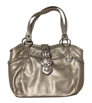 Genna de Rossi silver handbag tons of pockets animal print details GUC thumbnail 1