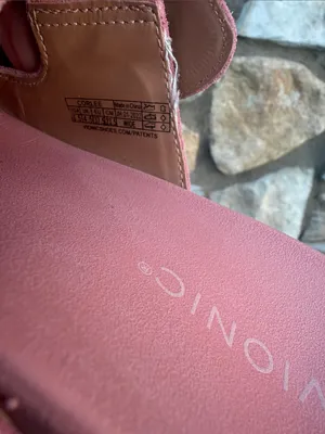 Vionic "Corelee" Pink Suede Slide Sandals size 6.5 wide thumbnail 6