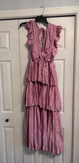 NWT Ruffle Tier Maxi Dress from Confete Pink thumbnail 6