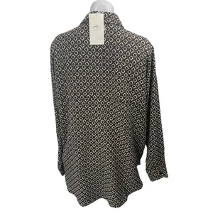 NEW 12th Tribe x TheSaltyBlonde Argyle Long Sleeve Button Up Shirt Top Size S thumbnail 2