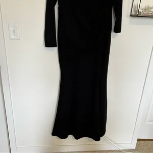Lulus Black‎ Elegant Sensation Asymmetrical Pleated Maxi Dress Size XL thumbnail 7
