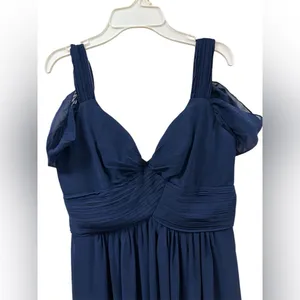 Chic Navy Blue Maxi Dress IEFIEL Size 4 thumbnail 3