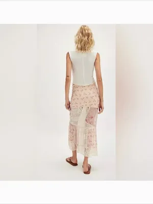 Free People Daniella Lace Maxi Skirt. NWT M ($128) thumbnail 2