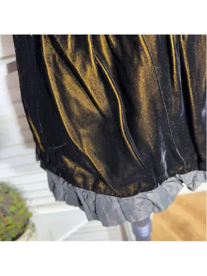 Vintage Victorian blouse crushed velvet brown Vamp whimsigoth cosplay Ren Fair thumbnail 9