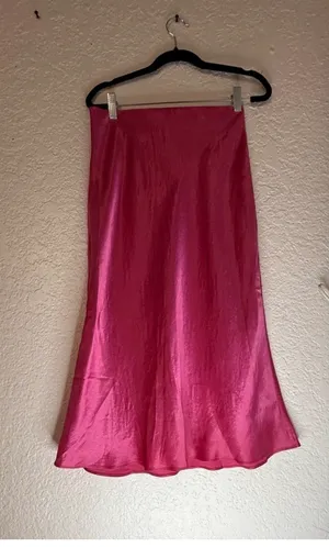 Babaton by Aritzia | Pink Satin Midi Slip Skirt - Size 4 (Like New) thumbnail 8