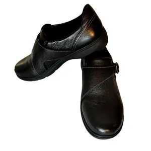Clarks Women's Carleigh Jazz Slip Ons Heritage Casual Black Leather Size 7.5 thumbnail 5
