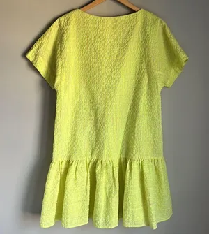 Anthropologie Corey Lynn Calter Yellow Mariah Textured Mini Dress Size Medium thumbnail 9