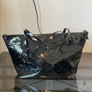Kate Spade Tote Bag Large‎ Sophie Camellia Street Black PVC Patent Leather thumbnail 3
