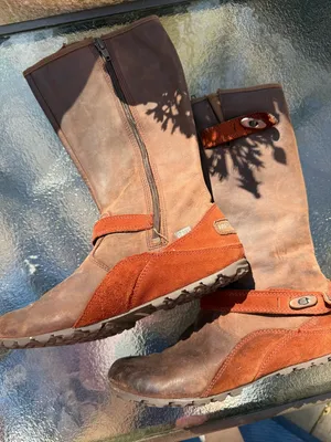 Womens 6.5 Merrell Select Fresh Dry Grip Leather Calf Boots Brown Leather J48380 thumbnail 8