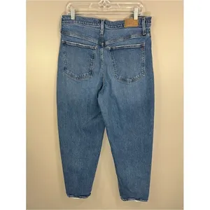 Madewell Balloon Jeans Women 31T Blue Great High Rise Tapered Leg Denim thumbnail 3