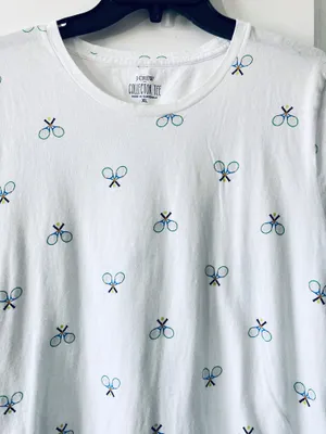 J.Crew Tennis Print Tee — Tenniscore Aesthetic thumbnail 4