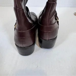 Ralph Lauren Brown Leather Riding Boots Womens 10 Knee High Fall Old Money thumbnail 5