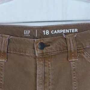 GAP Carpenter Jeans Womens 29x29 Brown High Rise Straight Wide Leg Utility thumbnail 5