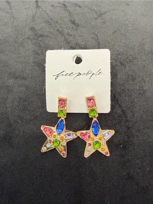 Free people Nancy Ann earrings NWT gold. thumbnail 3