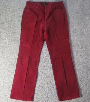 Talbots‎ Heritage Corduroy Pants 12P Red Straight Leg Classic Preppy Holiday thumbnail 1