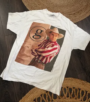 Vtg 90s Garth Brooks Tour Country Music T-Shirt Size XL Hanes Beefy thumbnail 1