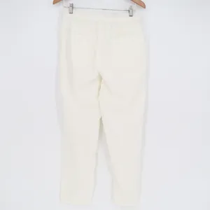 Aerie Cream Distressed Cotton Pull On Jogger Pants Small Off White thumbnail 4