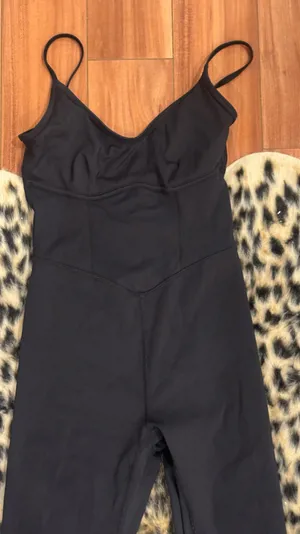 Black athletic jumpsuit thumbnail 5