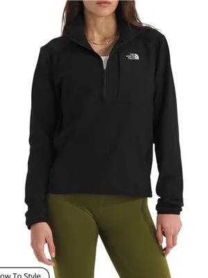 The North Face TNF Performance Fleece Quarter Zip Jacket Small Black Outdoor thumbnail 1