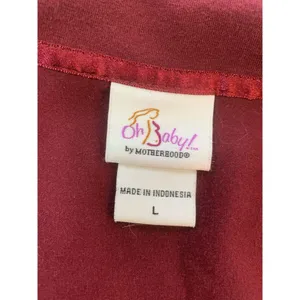 Oh Baby Motherhood Maternity Belted Empire Top Large 3/4 Sleeve‎ V Neck Stretch thumbnail 4