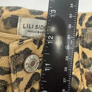Lili Sidonio Molly Bracken Shorts Women's M Brown Leopard Animal Print High Rise thumbnail 9