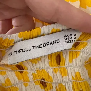 Faithfull the Brand Noemie‎ Midi Dress Yellow Constance Floral Print Size Small thumbnail 7