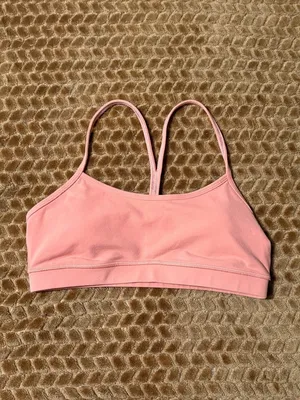 EXCELLENT Lululemon Flow Y Sports Yoga Bra Pop Orange Activewear 10 M thumbnail 3