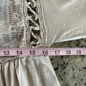 Free People Much Love Tunic Top Women S Salt Beige Boho Embroidered Crochet‎ New thumbnail 11