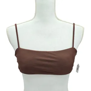 Y2K Coquette Barbie Cottage Brown Mermaid Retro Swimwear Bikini Top Medium‎ thumbnail 1