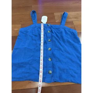 NWT Maeve Anthropologie Tank Top Womens Blue Linen Blend Button Front S thumbnail 7