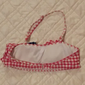 Marina West Pink Gingham Bikini Top NWT Ruffle Bow Coquette Cottagecore Swim 26" thumbnail 2