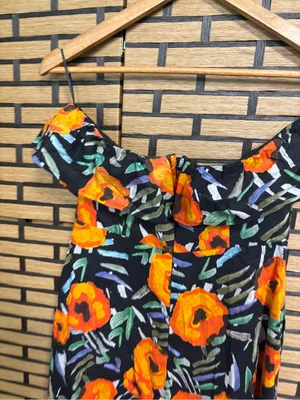 Vestique Floral Strapless Maxi Dress Size Medium thumbnail 5