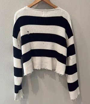 Princess Polly London Bridge Striped Distressed Sweater size XS/S thumbnail 8