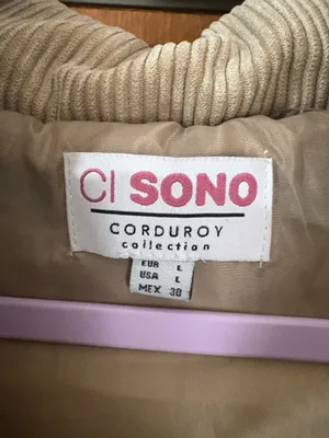Ci Sono Beige corduroy cropped vest thumbnail 2