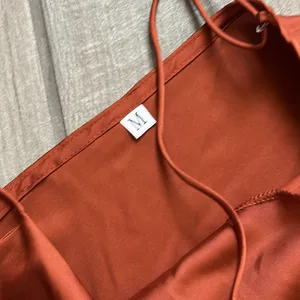 Burnt orange silky cowl neck dress Size M thumbnail 4