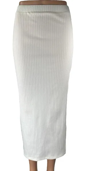 NEW Princess Polly Ellie White High Waisted Side Slit Midi Slip Skirt Size 4 thumbnail 1