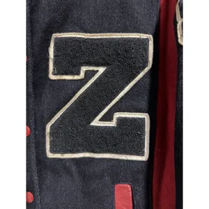 Vintage 80's Trophy Varsity Jacket‎ Black/Red Women's Size Medium Black thumbnail 13