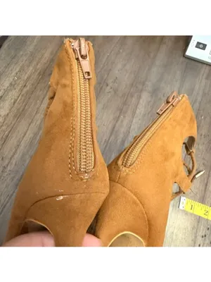 Shoe Republic LA Tan Suede Gladiator Styled Stiletto thumbnail 11