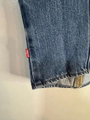 Levi's Blue Denim Button-Front Crop Top Size Small Slim Fit thumbnail 5