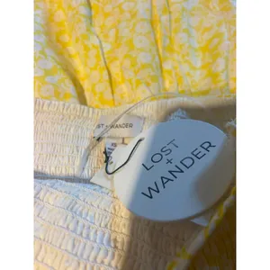 LOST + WANDER Sweet Summer Daze Tiered Halter Midi Dress Yellow BOHO NWT XS thumbnail 5