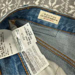 Levi's Premium Original Fit 501s Jeans Distressed Button Fly Blue Size‎ 27 x 30 thumbnail 8