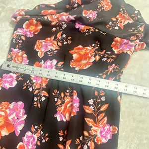 Tularosa Santorini Maxi Dress Women's Med Black Pink Floral Sleeveless Halter thumbnail 11