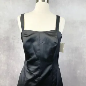 Davids Bridal Womens Dress‎ 4 Satin Strap Fit Flare Cocktail Party Flirty LBD thumbnail 2